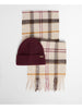 Set accessori sciarpa+cappello olivia Light muted tartan