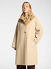 Almond/hazelnut wool-blend double coat