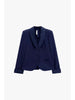 Giacca monopetto con revers a scialle e tasche Blu