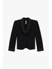 Single-breasted jacket with shawl lapels and pockets Black