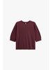 Maglia girocollo manica 3/4 taglio regular-fit Plum noir