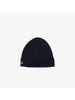 Cappello in lana spazzolata a costine Blu navy