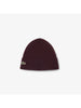 Brushed ribbed wool hat in Burgundy