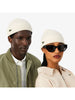 Cappello in lana spazzolata a costine Latte