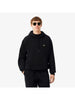 Black fleece hooded sweatshirt