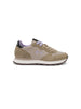 Ally Solid sneakers in dark beige suede and nylon