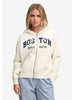 Pile con cappuccio e zip Athletic Essential vestibilità comoda Panna