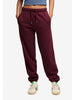 Pantalone con Polsini Signature Ricamati Bordeaux